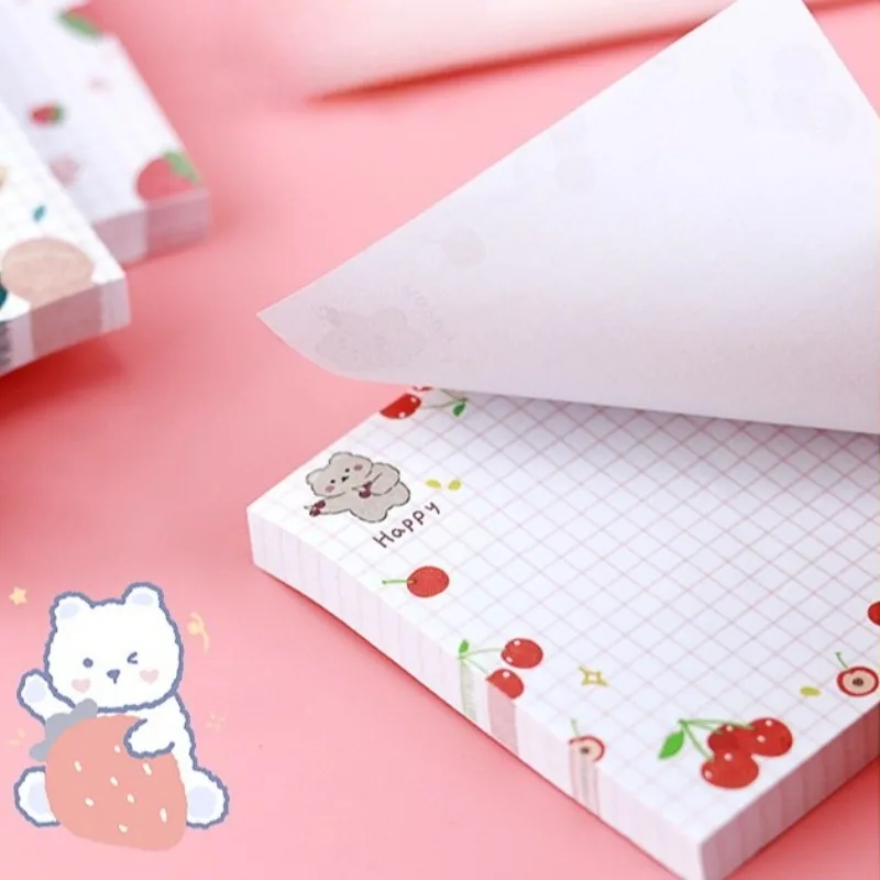 100 ورقة الاطفال الكرتون الفاكهة نمط ملصق نشرها مذكرة شبكة ورقة دفتر رسالة ملاحظات لاصقة المفكرة منصات يوقف ملصق