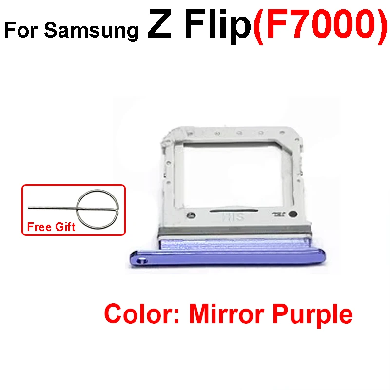 For Samsung Galaxy Z Flip 1 2 3 4 Flip3 5G F7110 Flip4 F7210 Flip 5G F7070 F7000 Sim Card Tray Slot Reader Card Holder Parts