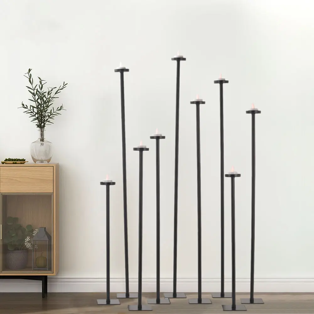

Tall Floor Candle Holders Black DIY 9 Candelabra Holders Set For Birthday Party