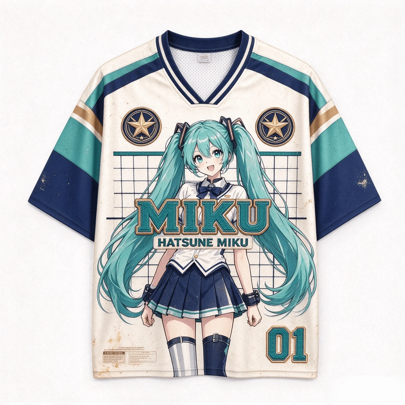 2026 New Sale Hatsune Miku 01 Jersey 3D Print T-shirt Family Matching Outfit Soft Breathable Anime Wear