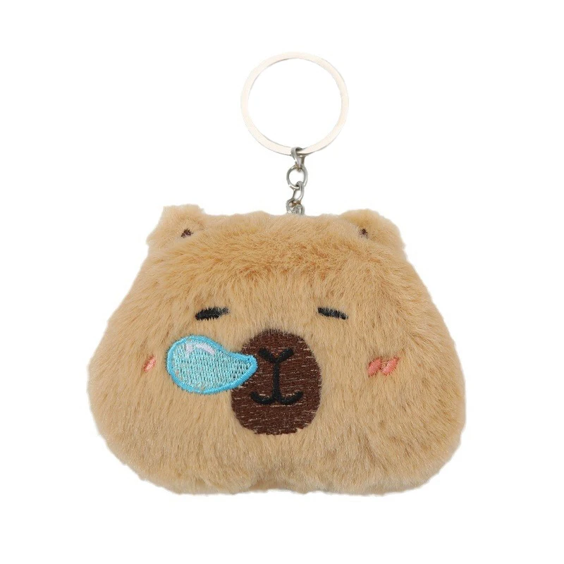 LLavero de muñeco de peluche con cabezas de animales de dibujos animados, juguete de peluche suave, colgante para mochila, bolso divertido, adornos, accesorios, regalo para niña