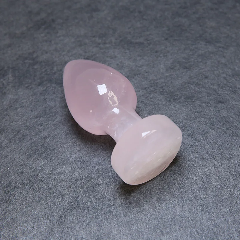 Natural Rose Quartz Crystal Massage Penis Wand Gemstone Yoni for Women Health Smooth Polished