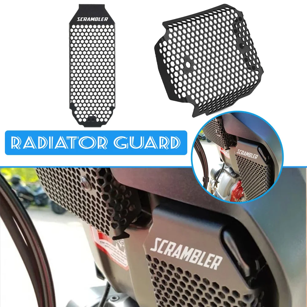 Motorcycle Oil Cooler Guard Monster 797 For Ducati Scrambler 800 Classic Flat Throttle Tracker Pro Cafe Racer Icon Cafe Racer