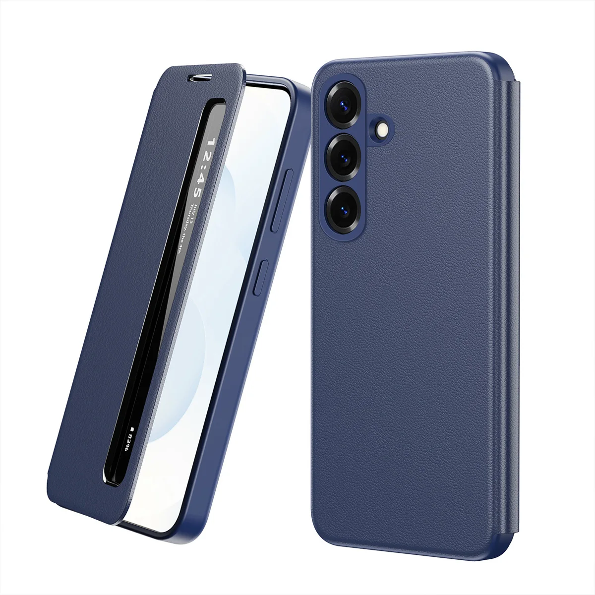 S26FE Case ,Smart Side Window S-View Premium PU Leather Case For Samsung Galaxy S26 FE , Luxury Flip Cover Protector Skins Shell