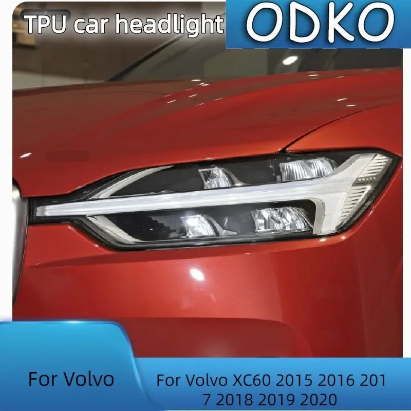 

For Volvo XC60 2015 2016 2017 2018 2019 2020 Car Headlight Protective Tint Film Smoke Black Transparent TPU Light Sticker
