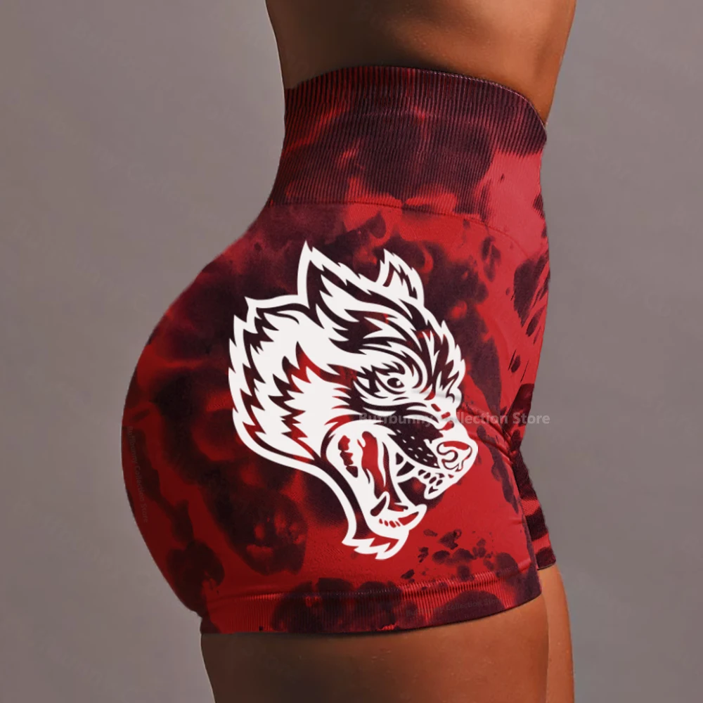 She Darc Wolf pantalones cortos deportivos Tie Dye para mujer, ropa de Yoga sin costuras, parte inferior transpirable para mujer, pantalones cortos de ejercicio