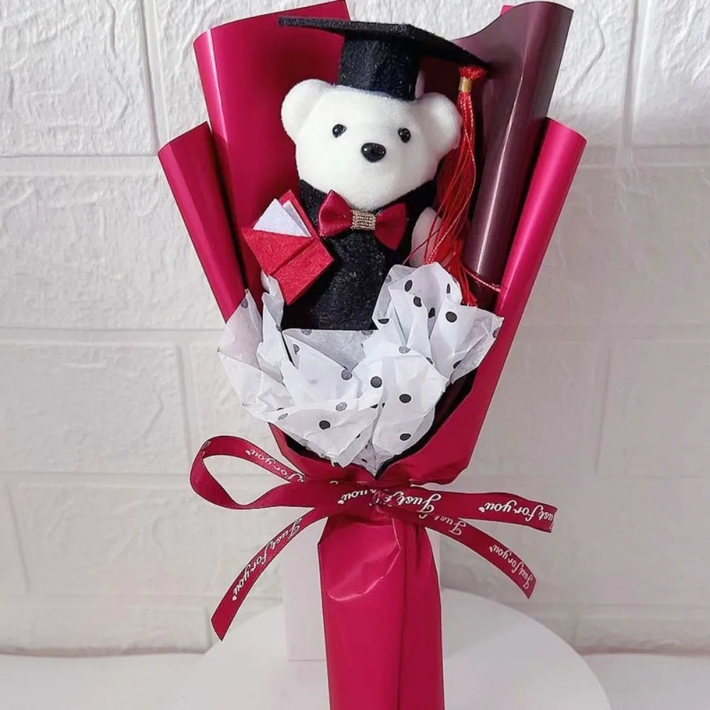 

Подарок на выпускной Милый медведь Выпускной букет медведя Прекрасный мультяшный букет медведя Элегантный докторский медведь День рождения