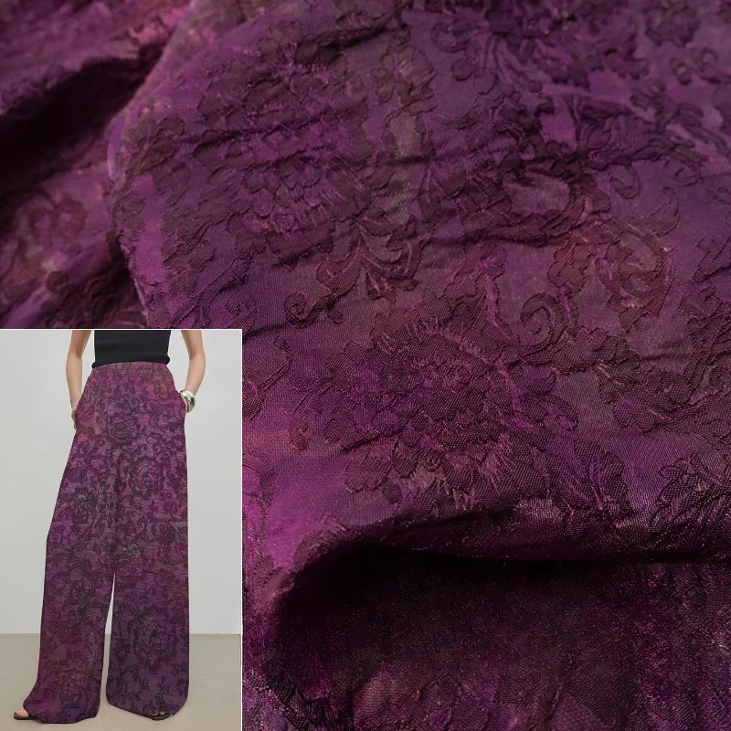 

Шелковая жаккардовая ткань в китайском стиле с ощущением драпировки, глянцевая модная куртка Cheongsam, жилет, платье, мягкая и удобная ткань