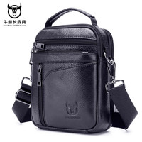 BULLCAPTAIN 2024 Brand Leather Men Bag Casual Business Leather Mens Shoulder Messenger Bag Vintage Men's Crossbody Bag male