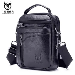 New Men Bag Handbag Genuine Leather Man Brand Crossbody Shoulder Bag Small Business Bags Male Messenger Leather Bags