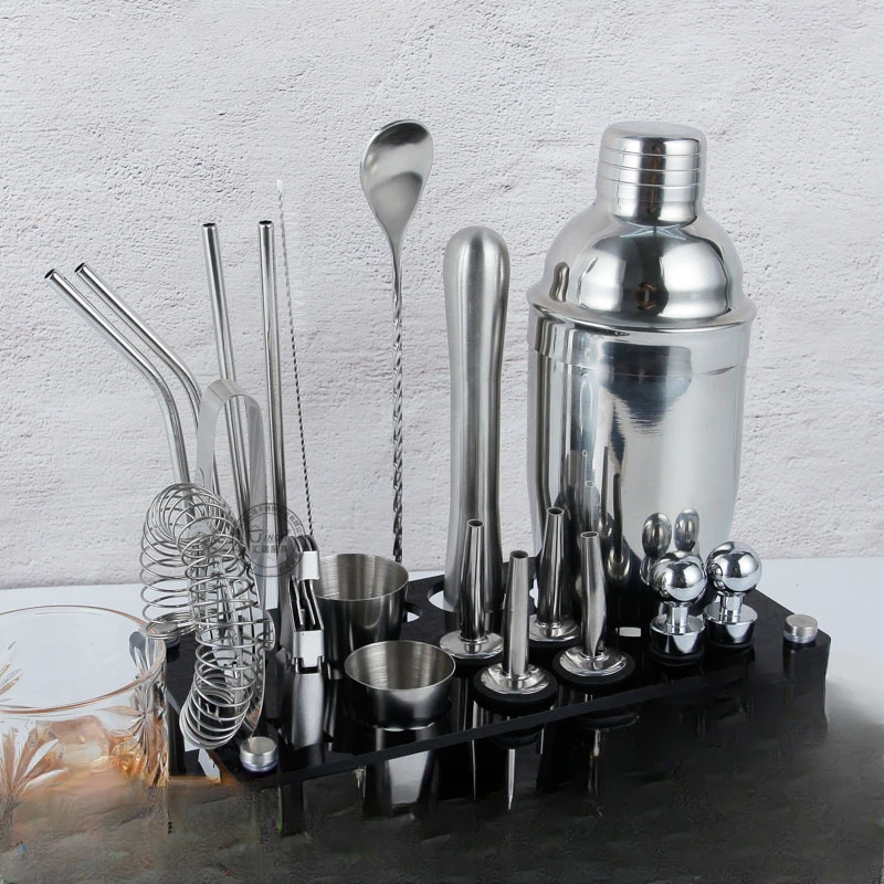 

1 Set of Stainless Steel Cocktail Shaker Mixer, Beverage Bartender Set, Bar Set, Tool, Wine Rack Bracket Tool Cocktail Shaker