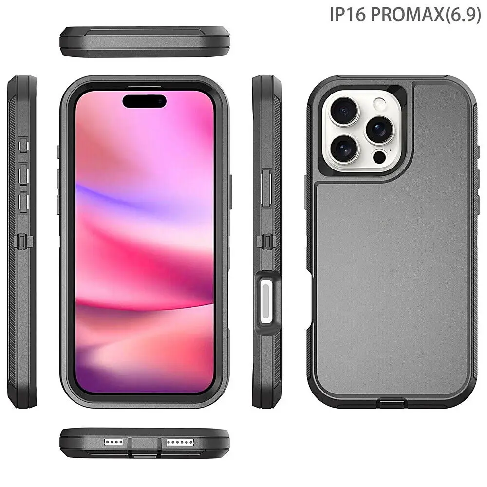 Heavy Duty Defender Case +Belt Clip Holster For iPhone 16 Pro Max 15 14 13 12 11 XR XS Max SE2 Armor Phone Cases Cover