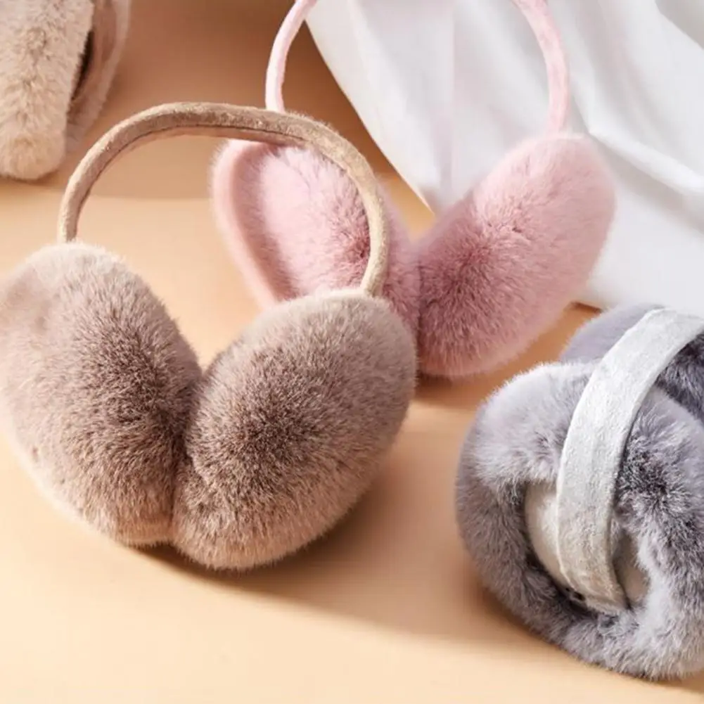 Mulheres inverno earmuffs orelha de pelúcia comprimento ajustável dobrável aquecedores de orelha anti deslizamento ao ar livre esqui bandana earmuffs