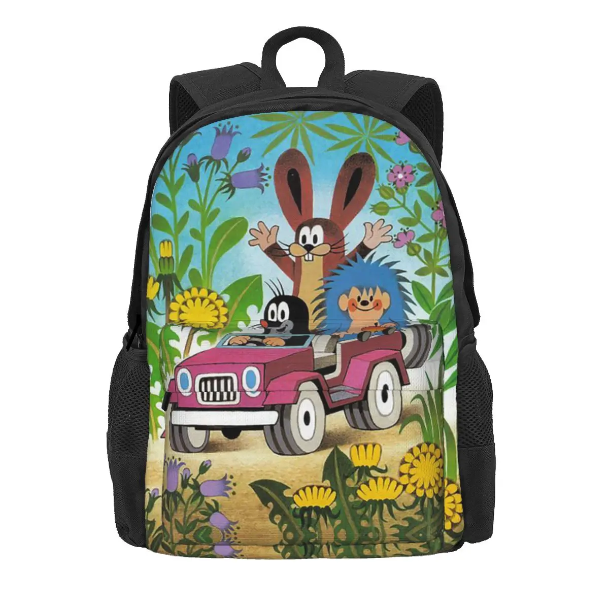 Mole Krtek Cute Little Maulwurf Backpack Daypack Large Capacity Kids BookBag School Bag Shoulder Bags for Men Women