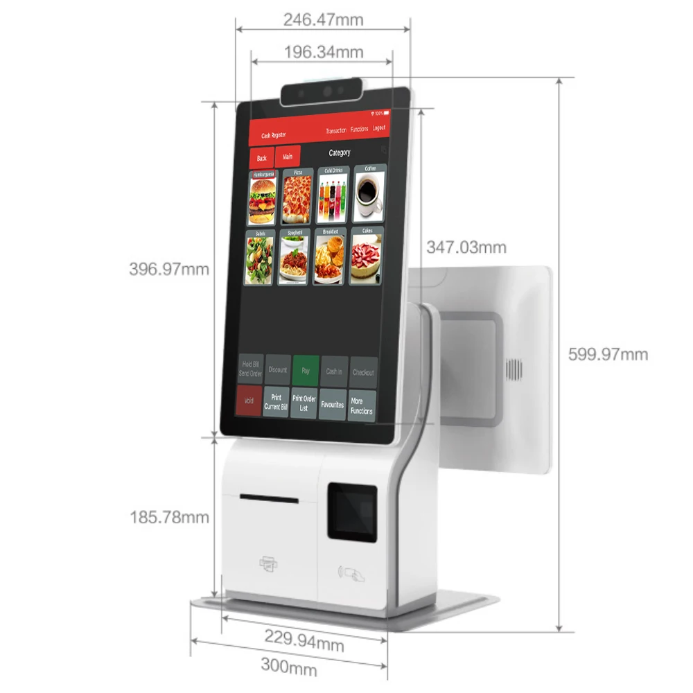 Imagem -06 - Tela Única Android Pos Máquina Tela Dupla Scanner Impressora 15.6 Polegada