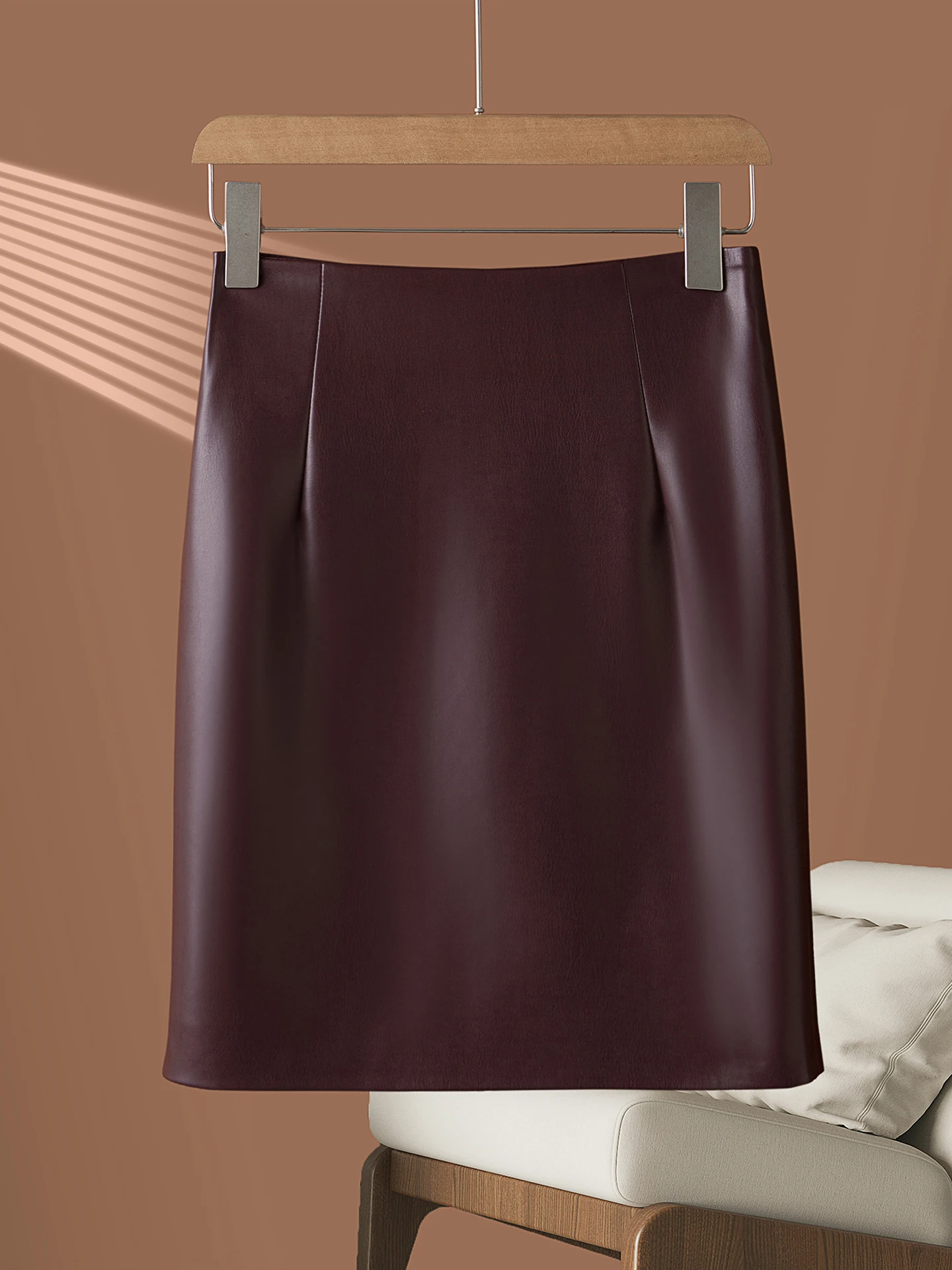 

New High Waist Leather Skirt Women's Premium Feeling mid Length Slimming Personali Butt Covering Spring Autumn eepskin Ha...