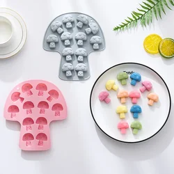 12-hole Simple Mushroom Shape Silicone Mold  Fondant Cake Chocolate Mold Ice Cube Cake Mould  Baking Accessories and Tools