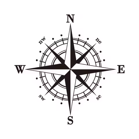 Creative Compass Styling Decor Stickers for Car Camper Van Bus Caravan Motorhome SUV Pickup Cargo Caravan Vinyl Camping Decals