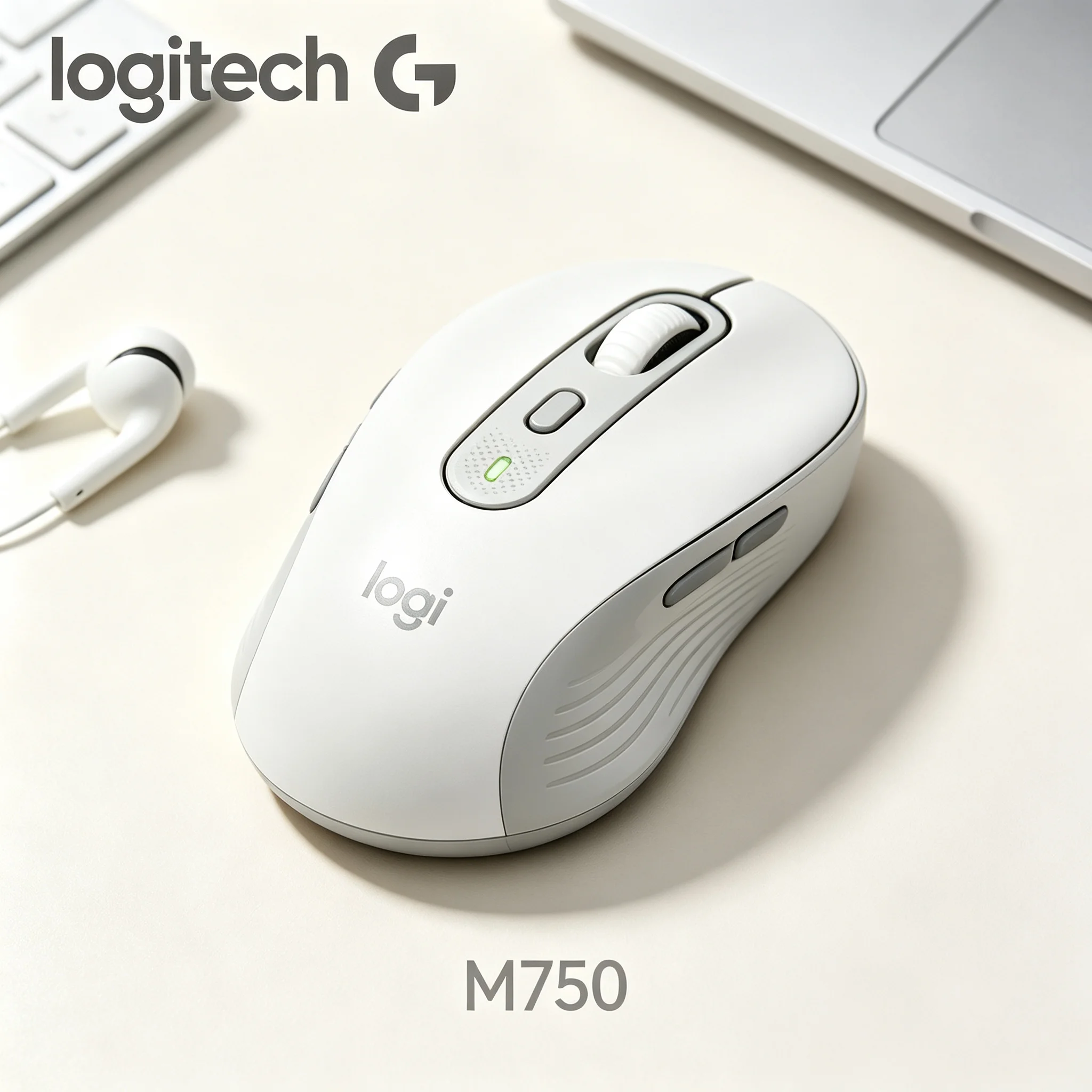 Logitech Signature M750 Reliable Wireless Mouse Ergonomic Shape Mice For Business Office And Casual Gaming