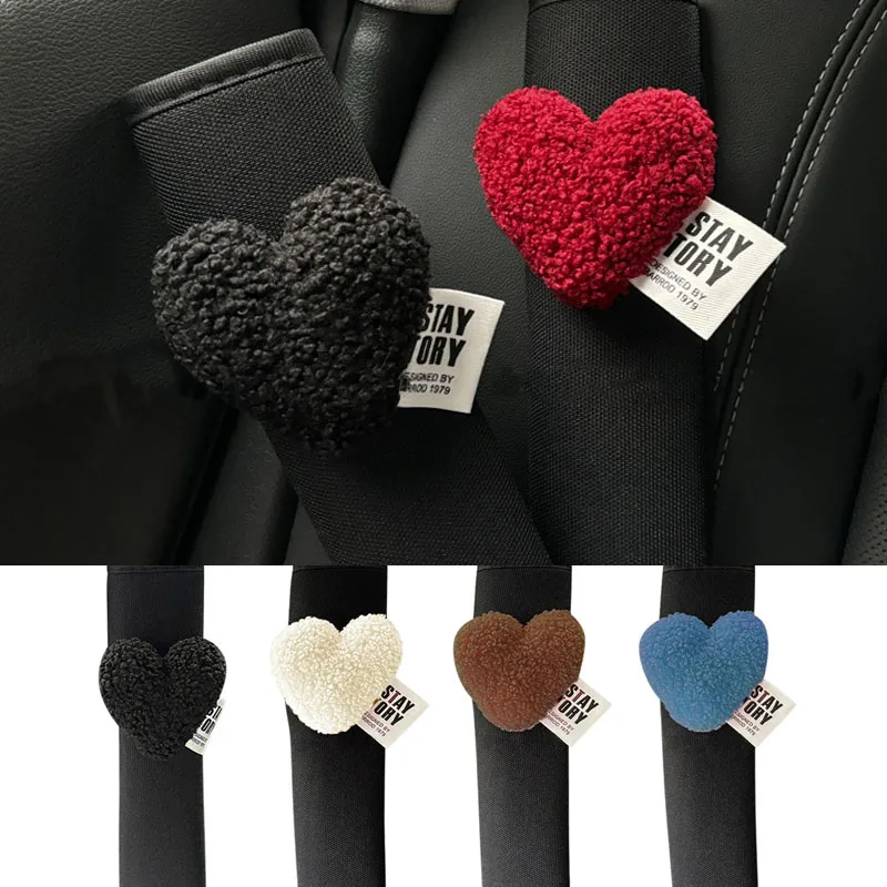 

Love Heart Car Styling Seat Belt Cover Chest Protection Neck Support Car Seatbelt Shoulder Pad Cushion Soft Safety Belt Pad