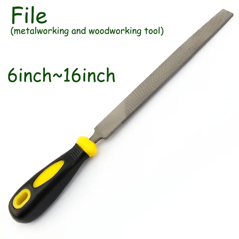 

File Flat File T12 High Carbon Steel Flat Files Rasps Hand File Tool Fine Medium Coarse Teeth 8/10/12/16 Inch Double-Sided Tooth