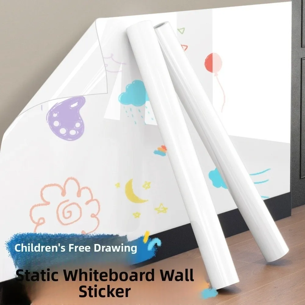 New Electrostatic Whiteboard Sticker Reusable PP Teaching Graffiti Drawing Board Removable Household Erasable Whiteboard