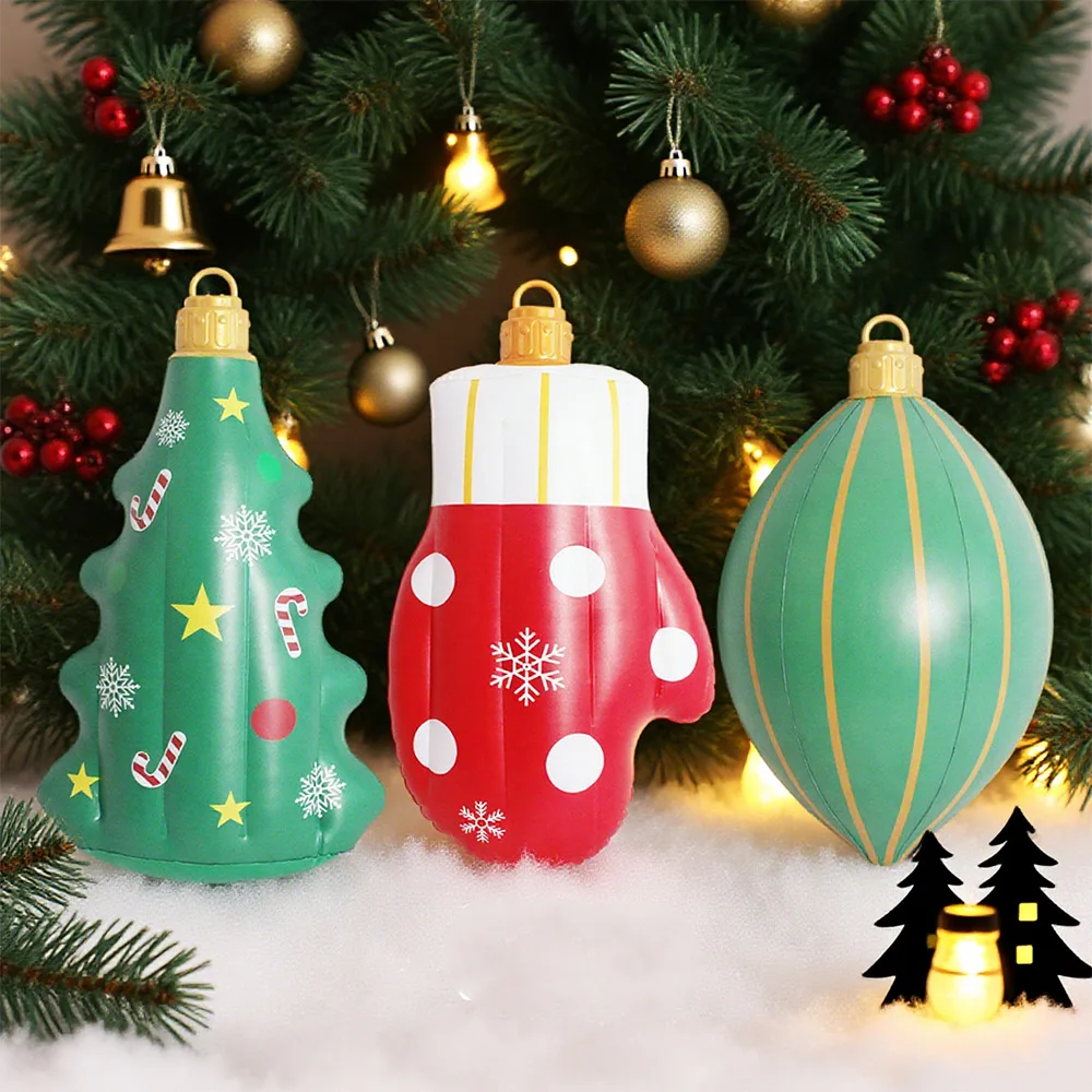 

Cross Border Christmas Decorations PVC Lanterns Inflatable Christmas Balls Courtyard Party Atmosphere Decoration Supplies