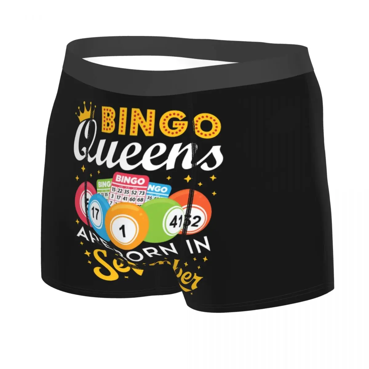 Male Fashion Bingo Queens Are Born In September Underwear Boxer Briefs Men Stretch Shorts Underpants