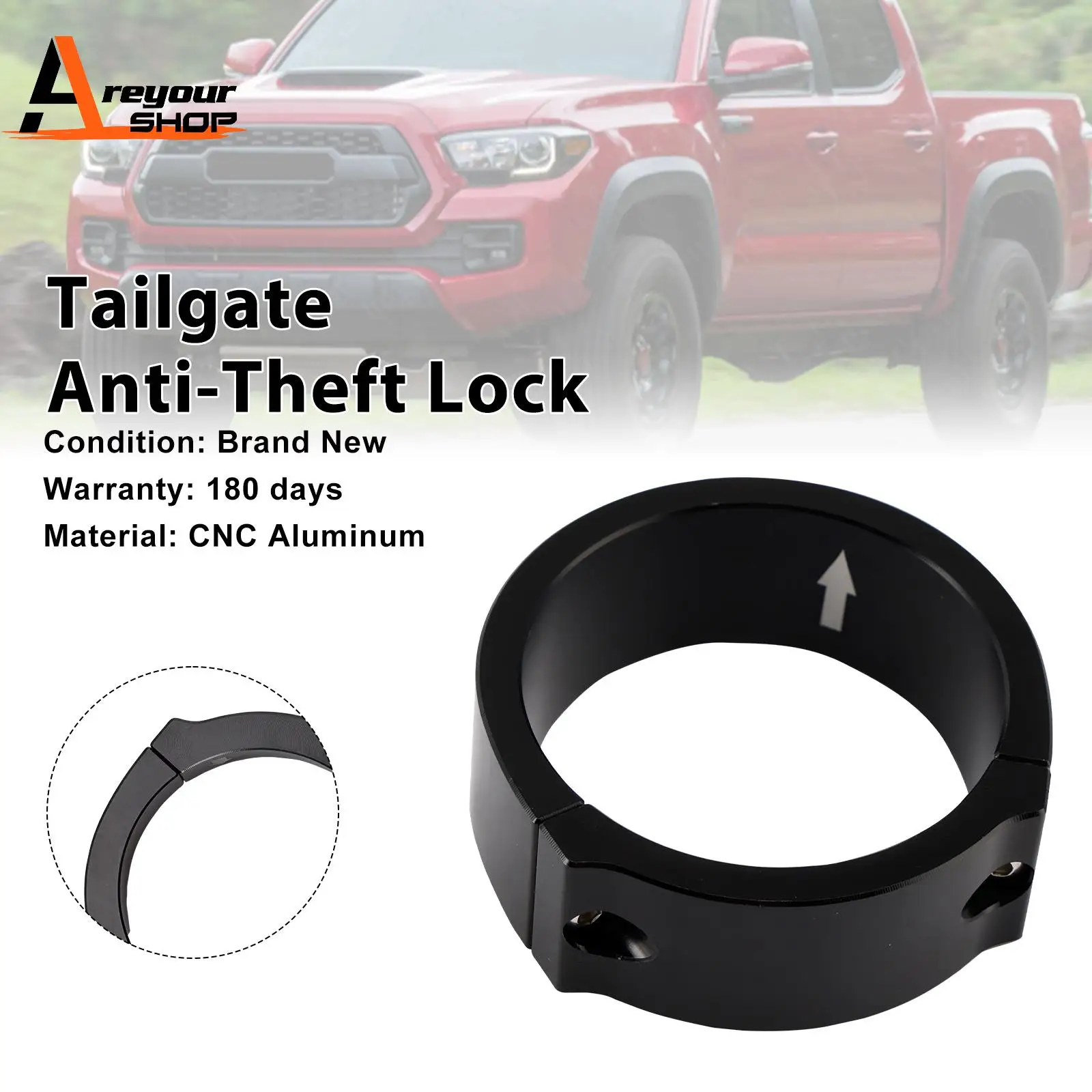 

Tailgate Security Device Truck Bed Tailgate Anti-Theft Lock Fit Tacoma 2016-2023
