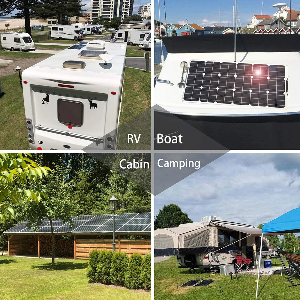 12v solar panel complete kit / Solar Panels 200W photovoltaic cells Solar plate 12 volt Caravan House balcony power plant