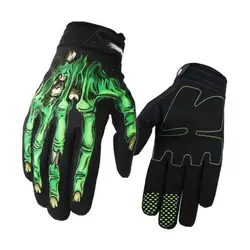 Motorcycle Riding Gloves Skeleton Pattern Touchscreen Cycling Gloves Breathable Anti-slip Outdoor Gloves for Men Women