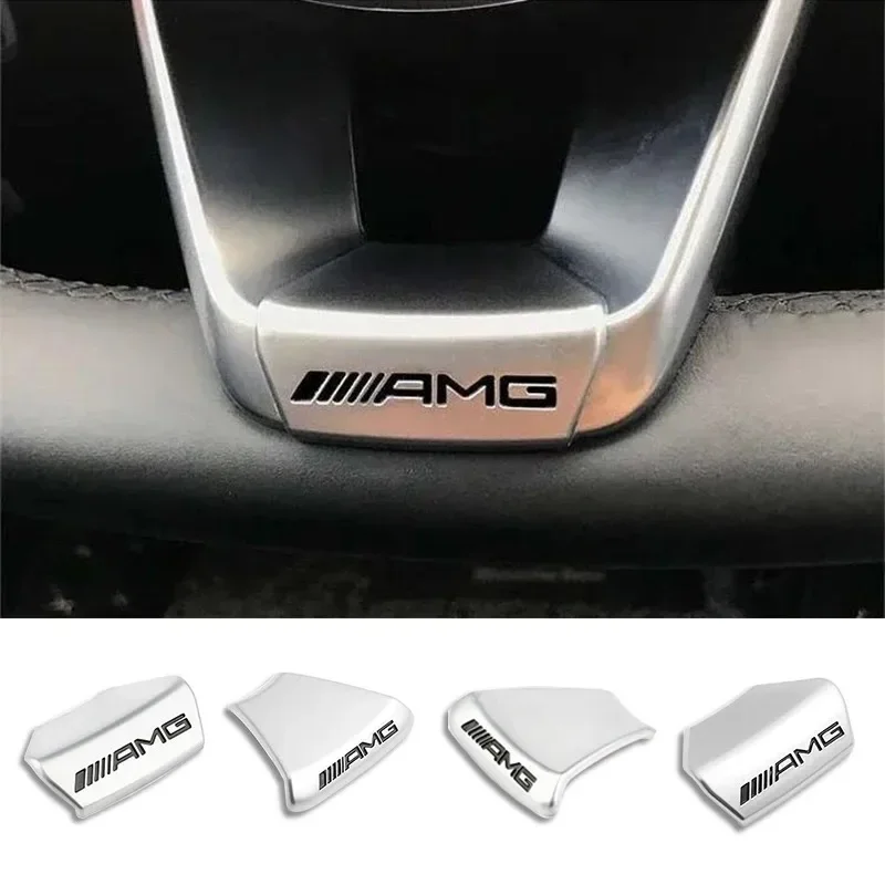 Car Steering Wheel Emblem Stickers Interior Badge For Mercedes Benz AMG W206 W204 W205 W212 W213 W221 W222 GLE