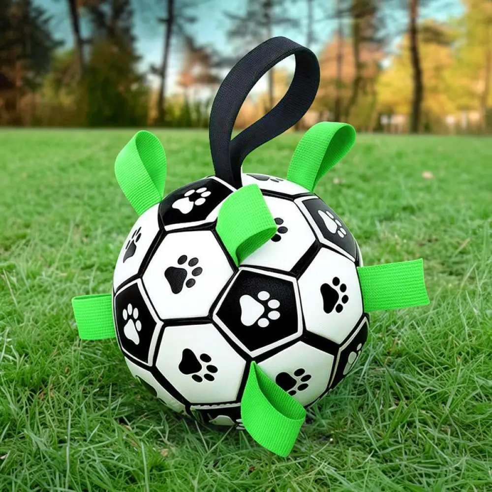 Pet Soccer Toy For Large Dogs Durable Interactive Fetching Ball Exercise Training Accessory Bite Proof Rubber Dog Toy