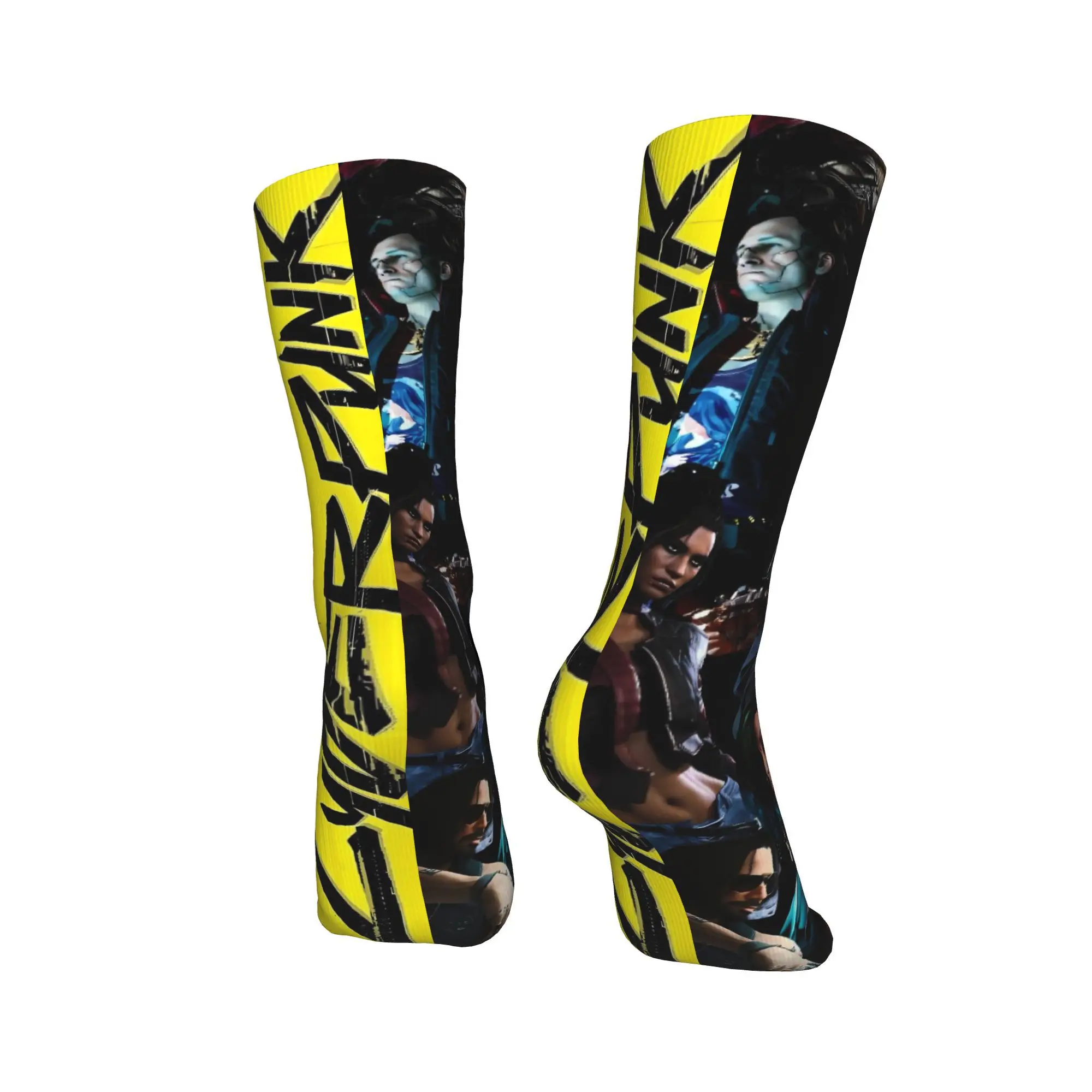 للجنسين الرجال الجوارب C-Cybers الأشرار 2077 لعبة جوارب مكافحة زلة تنفس الجوارب الخريف الحديثة مخصص الجري جوارب رياضية