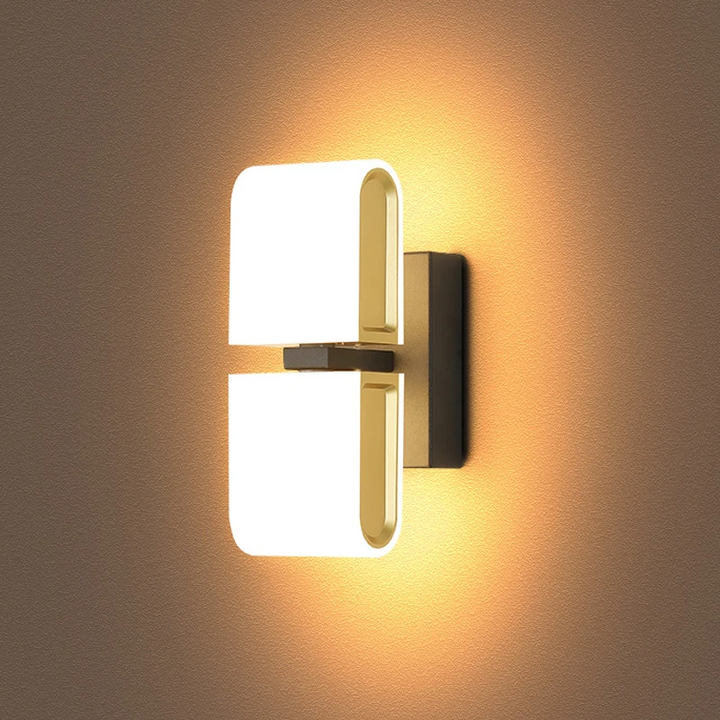 

LED wall lamp Bedroom bedside lamp with switch Living room can rotate up and down luminous wall lamp