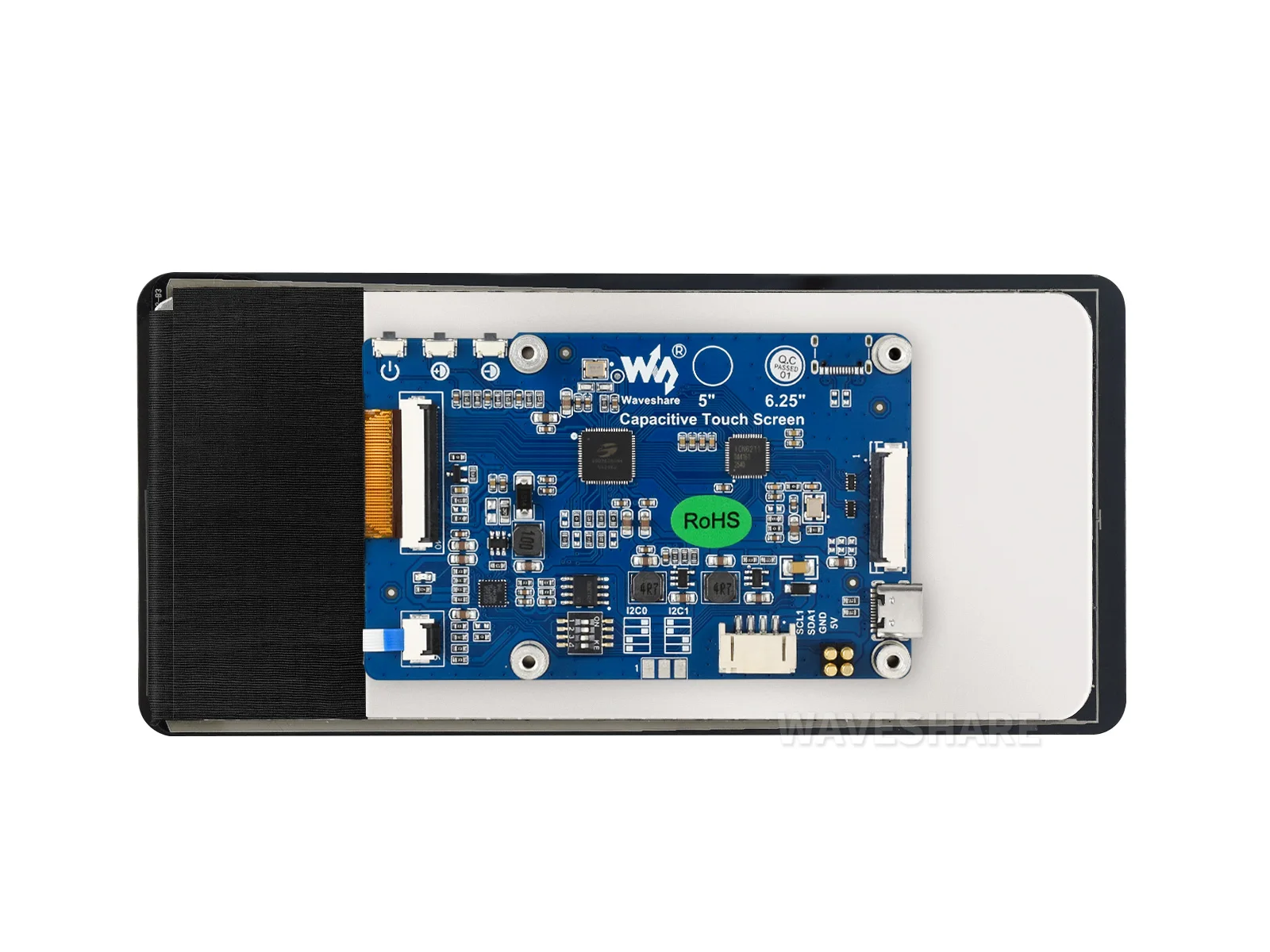6.25‑Inch IPS Capacitive Touch Screen,DSI Type‑B Interface,720*1560 Resolution,500cd/m² Brightness,Optically Bonded Glass Panel