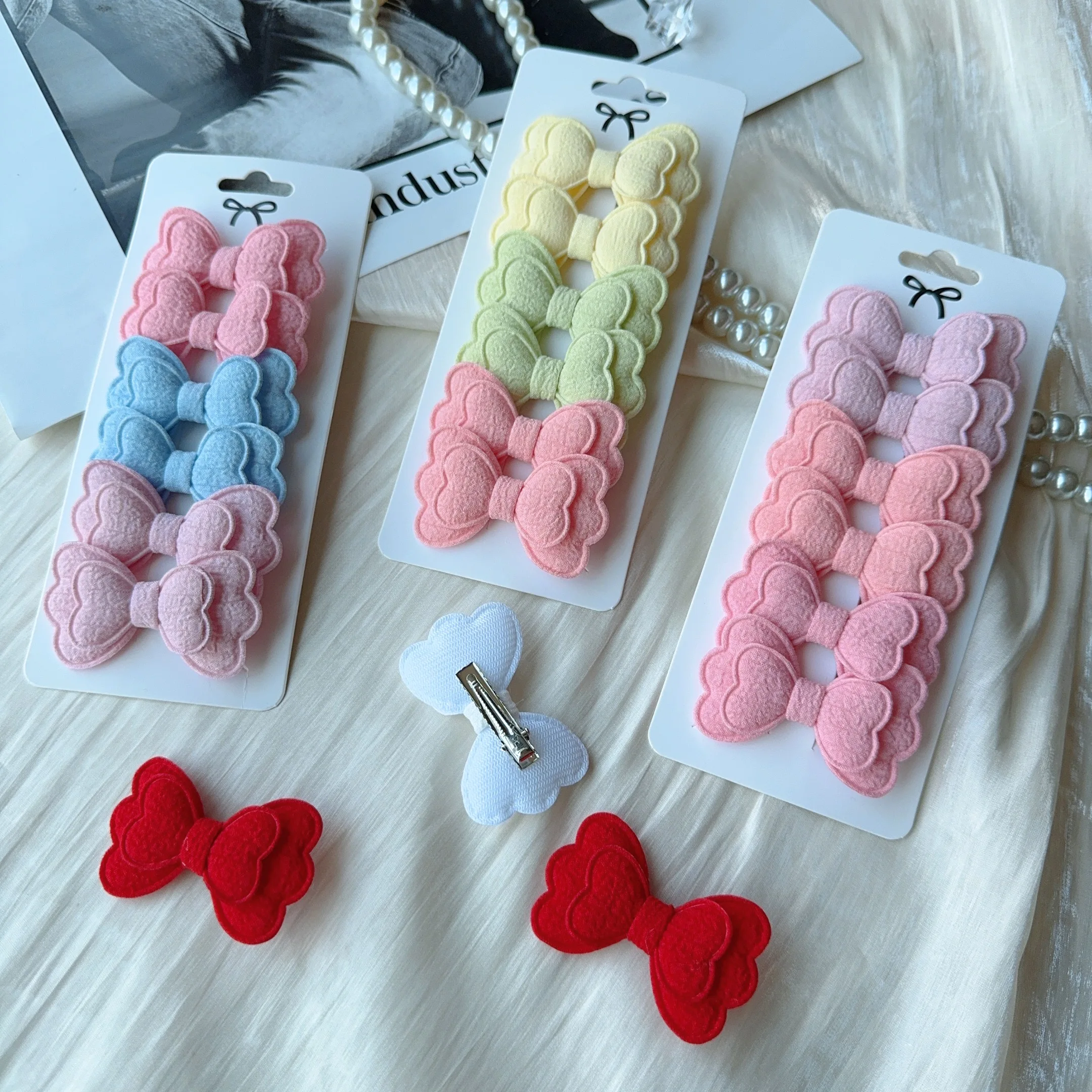 6 Stuks Schattige Meisjes Prinses Effen Haarspelden Strikjes Haaraccessoires Nylon Haarclip Haarspeldjes Voor Baby Peuters Kinderen Cadeau