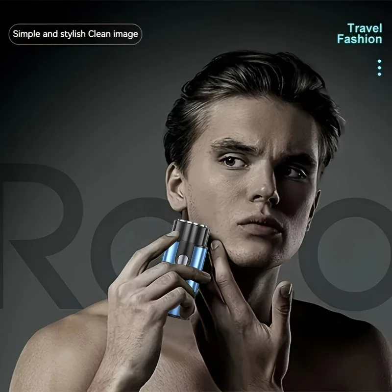 

Миниатюрная портативная электрическая USB-бритва для мужчин, водонепроницаемая, карманного размера, для влажного и сухого бритья, триммер