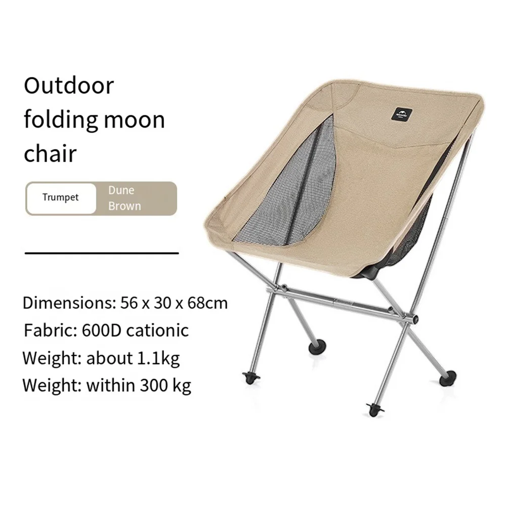 Imagem -06 - Naturehike-camping Lua Cadeira Leve Portátil Assento de Liga de Alumínio Folding Backpack Chair Caminhadas ao ar Livre Pesca Cadeira de Praia