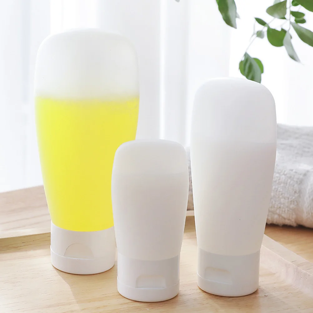 3Pcs Travel Containers 30ml 60ml 100ml Good Quality Material Durable Comfortable Liquid Storage Bottle White Liquid Containers