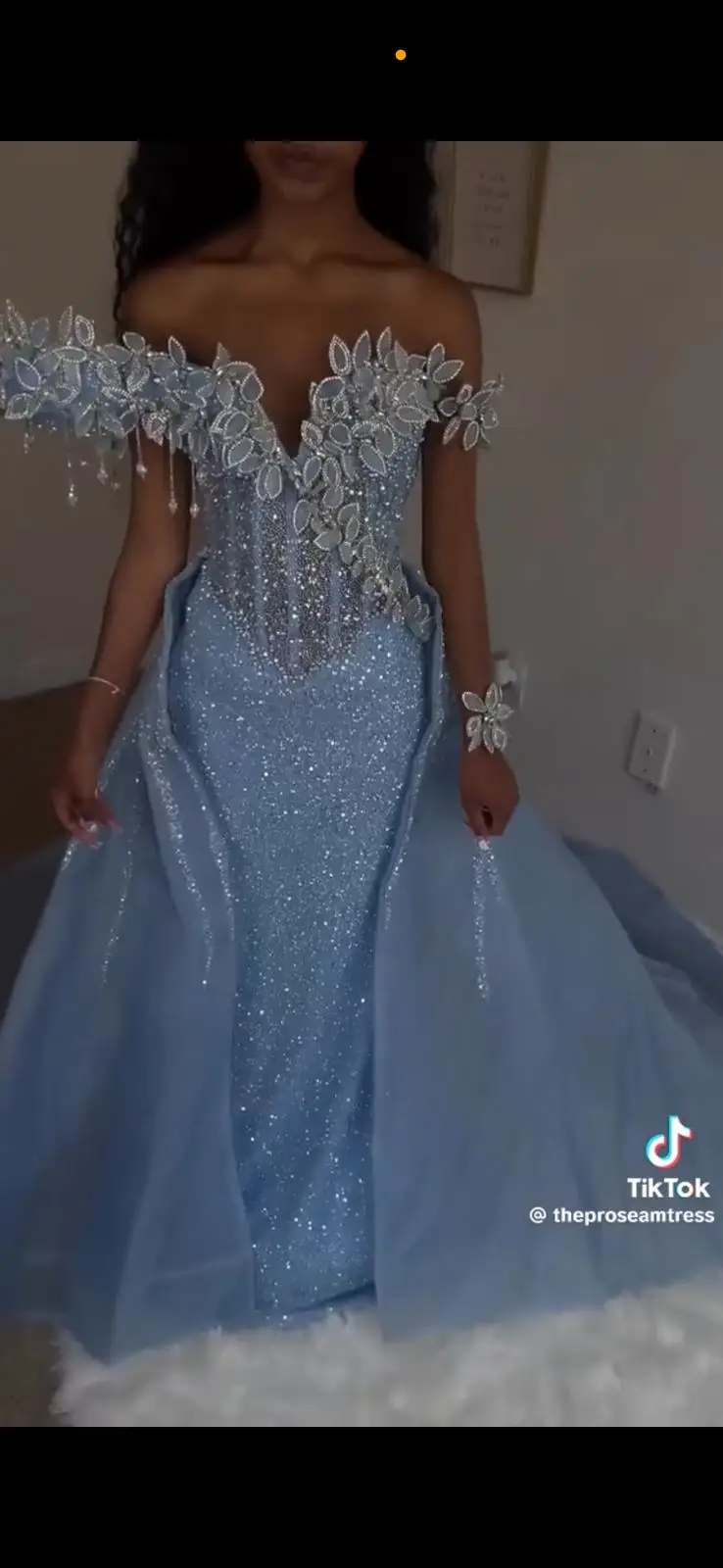 Custom made  2024 New Luxury Evening Prom dress Wedding dress DHL image 3