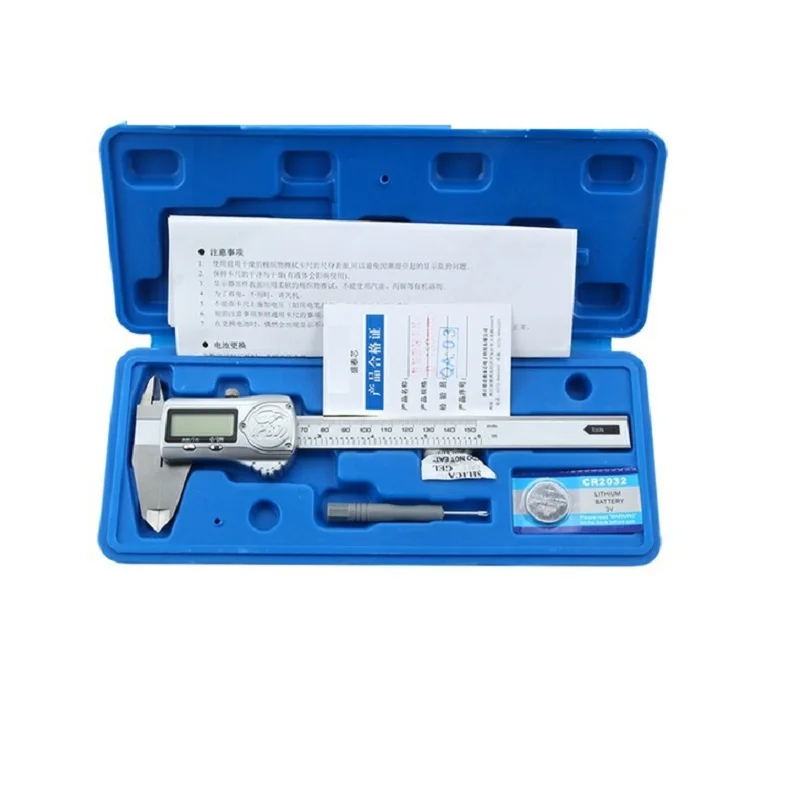 Imagem -06 - Waterproof Electronic Digital Vernier Caliper Alta Precisão Ip67 150 mm 0.01 mm sem Bateria Aço Inoxidável