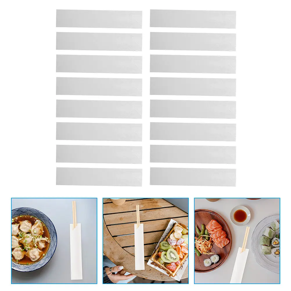 

200Pcs Chopstick Bag Paper Disposable Cutlery Sleeves for Travel Picnic Bbq Tableware Storage Pouch Portable Takeout Supplies