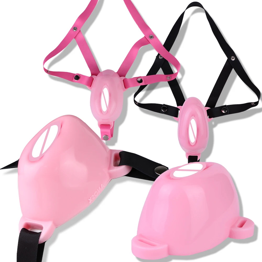 ANOSX Silicone Chastity Cage With Chastity Belt Lockable Penis Cages Locking Ring Device BDSM Vaginal Wish Men's Restraint Cages