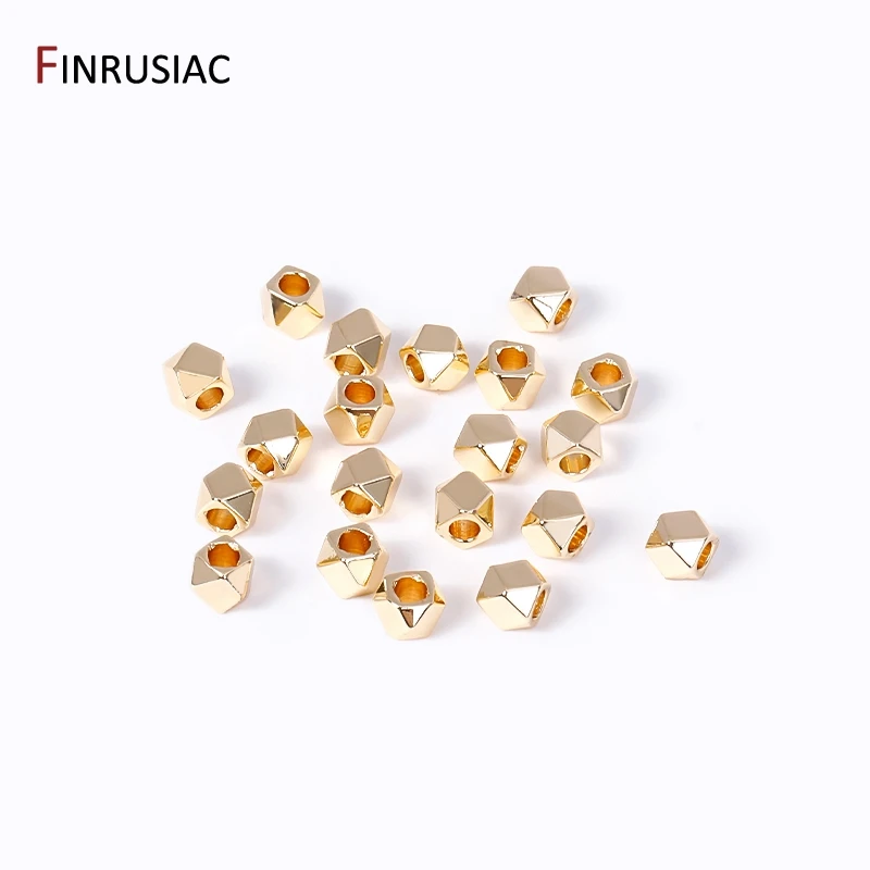 2mm/2.5mm/3mm/4mm 14K Gold Plated Brass Irregular Spacer Beads Loose Beads For Jewelry Making DIY Jewelry Accessories