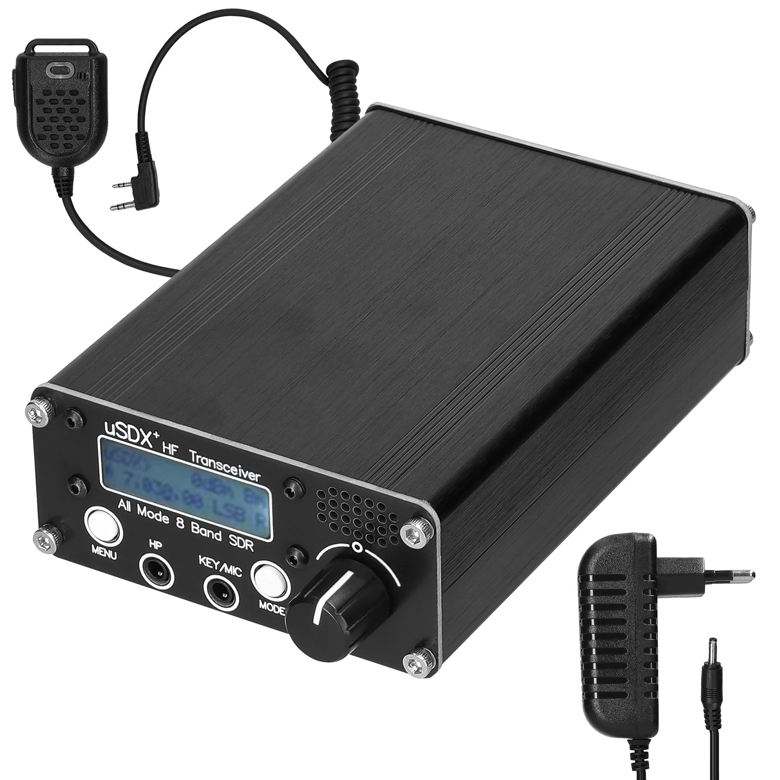 uSDR uSDX+ V2 SDR-Transceiver, 8 Bänder, Hochfrequenz, SSB, CW, AM, QRP, Kurzwellen-Transceiver mit BNC-Antennenanschluss