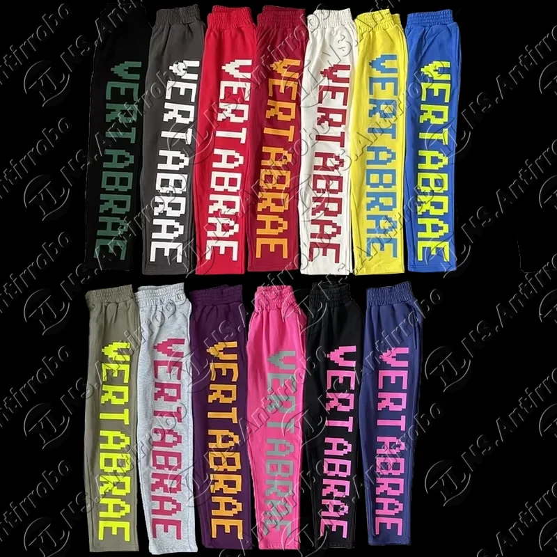 Summer Vertabrae sweatpants Three-dimensional letter multi-color sports men's and women's Print  casual pants collection