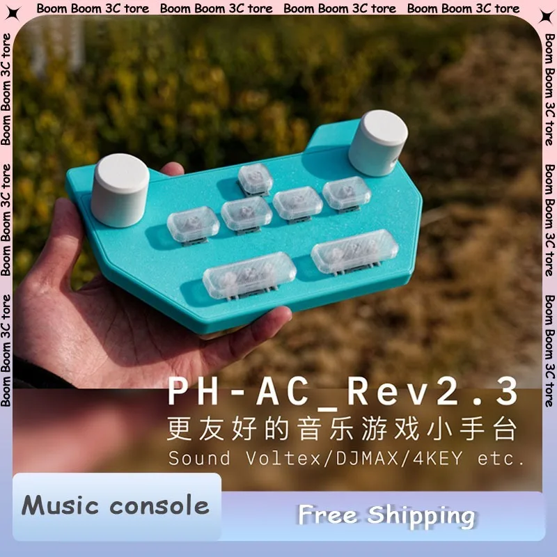 

Индивидуальный музыкальный игровой контроллер RGB SDVX, маленькая консоль, мини-клавиатура, портативная PH-AC Rev3