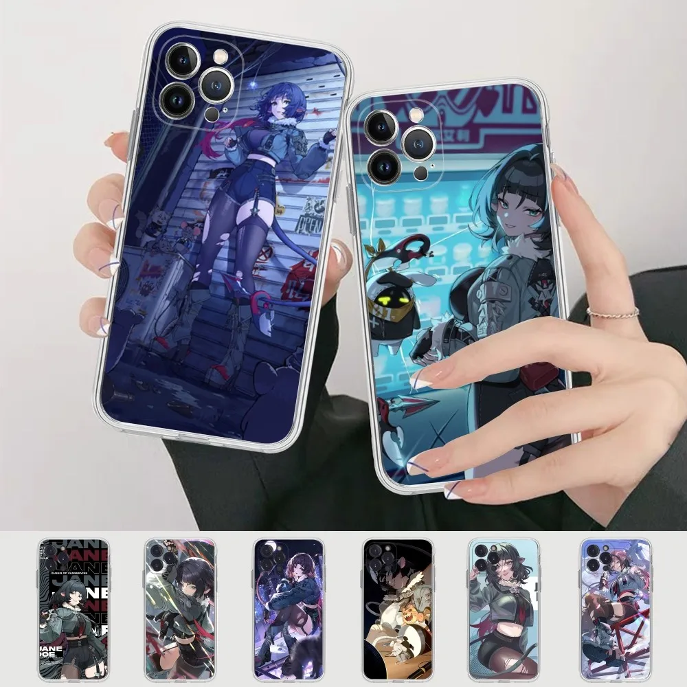 Zenless Zone Zero JANE DOE Phone Case Silicone Soft For Iphone 16 15 14 13 12 11 Pro Mini XS MAX Plus X Cover