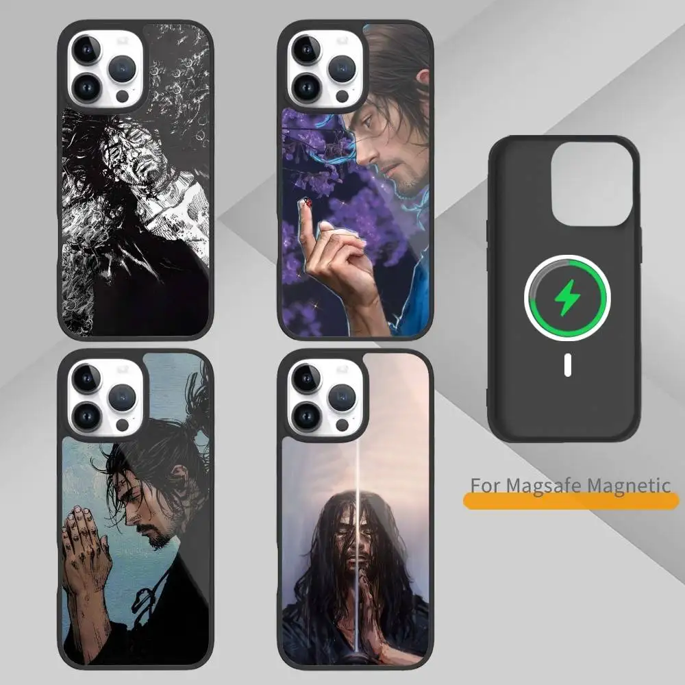 

Hot New Vagabond Samurai Phone Case For iPhone17,16,15,14,13 Plus,Pro Max Magnetic For Magsafe Wireless Charging